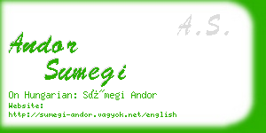 andor sumegi business card